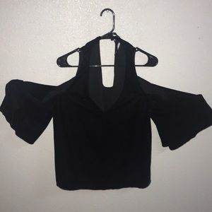 Anthro Velvet Drop Sleeve Top